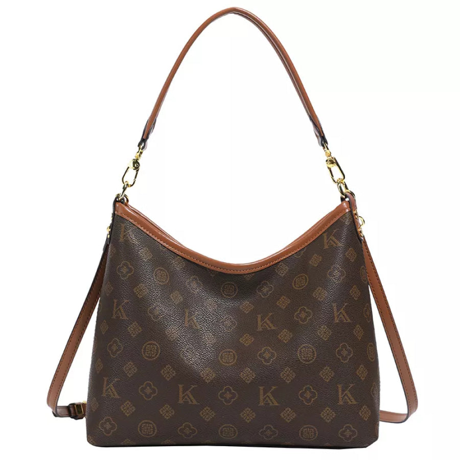 Monogram Pattern Shoulder Bag Brown / onesize Apparel and Accessories