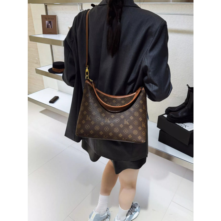 Monogram Pattern Shoulder Bag Brown / onesize Apparel and Accessories