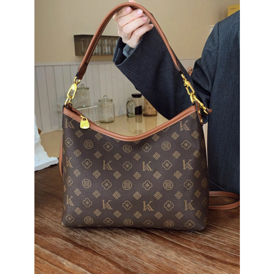 Monogram Pattern Shoulder Bag Brown / onesize Apparel and Accessories