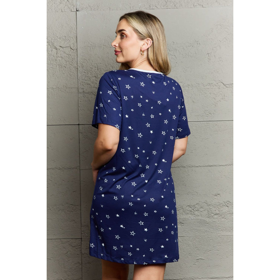 MOON NITE Quilted Quivers Button Down Sleepwear Dress Apparel and Accessories