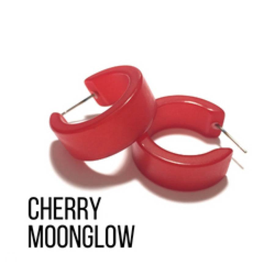Moonglow Clara Hoop Earrings Cherry MG Wide Classic Hoops