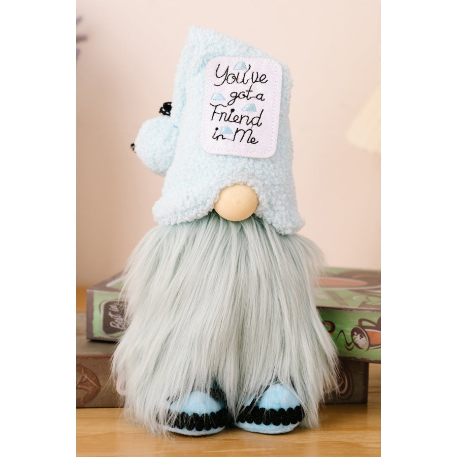 Mother’s Day Pom-Pom Trim Faceless Gnome Pastel Blue / One Size