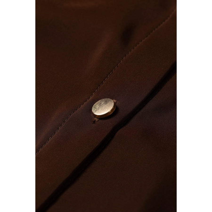 Multi Button Decoration Tab Long Sleeve Casual Shirt Apparel and Accessories