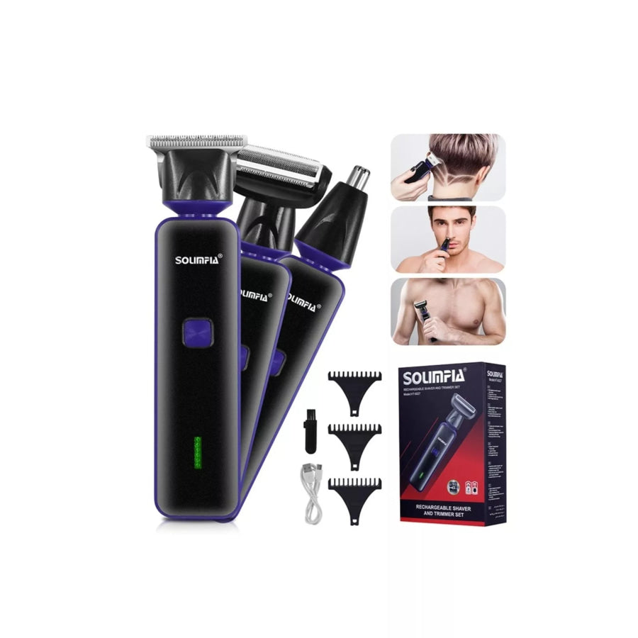 Multi-Function 3-in-1 Hair Clipper Electric Purple / One Size Apparel and Accessories