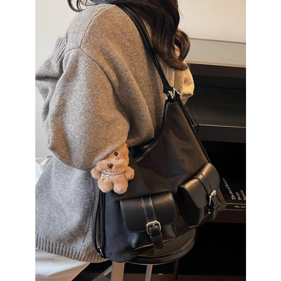 Multi-Pocket Convertible Bag Black / One Size Apparel and Accessories