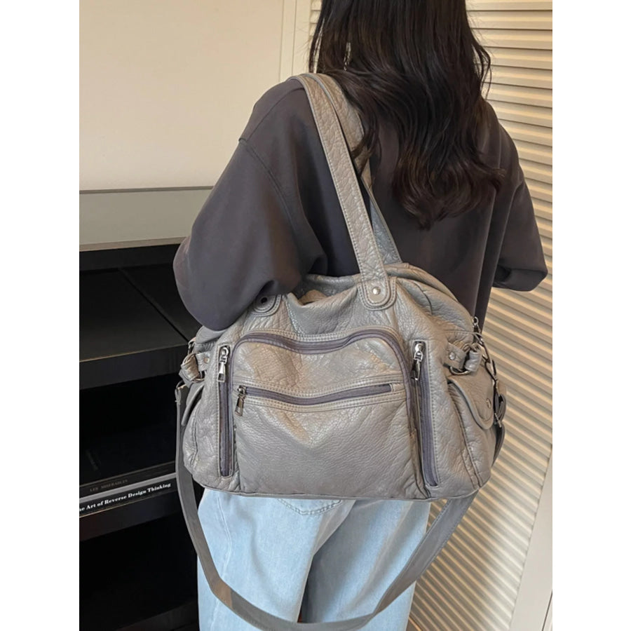 Multi Pocket Shoulder Bag Gray / onesize Apparel and Accessories
