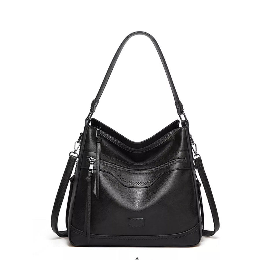 Multi-Pockets Leather Handbag Apparel and Accessories