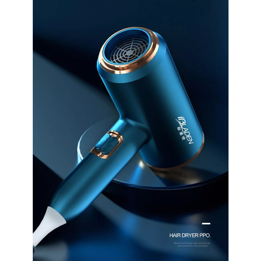 Multi-Speed Household Hair Dryer Peacock Blue / European plug Apparel and Accessories