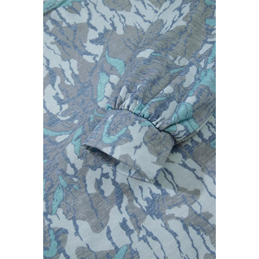 Multicolour Abstract Botanical Print Top and Drawstring Pants Set Apparel and Accessories