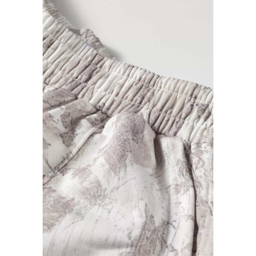 Multicolour Abstract Print Long Sleeve Elastic Waist Pant Set Apparel and Accessories