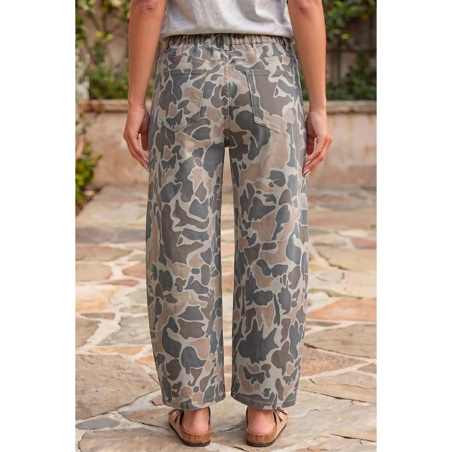 Multicolour Camouflage Shift Ankle Length Jeans Apparel and Accessories
