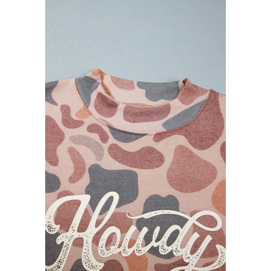 Multicolour Camouflage Western Graphic Plus Size Sweatshirt Size/Plus Sweatshirts & Hoodies