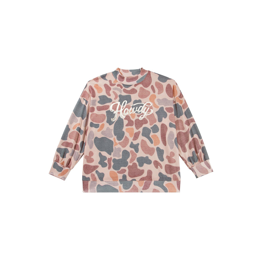 Multicolour Camouflage Western Graphic Plus Size Sweatshirt Size/Plus Sweatshirts & Hoodies