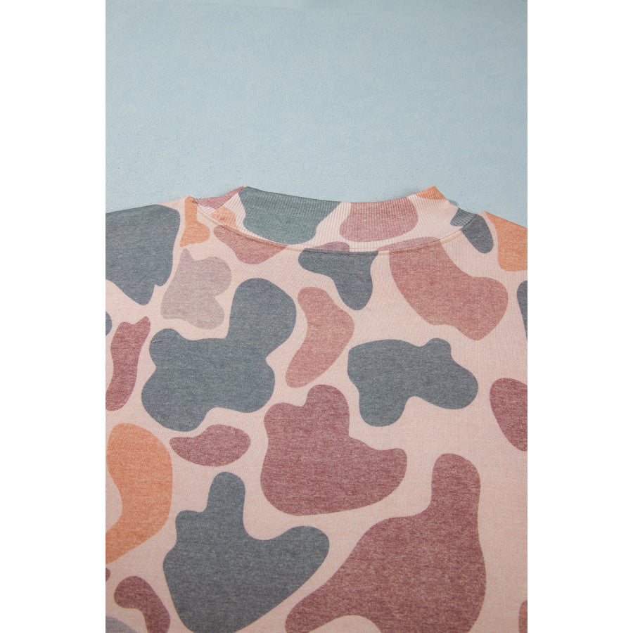 Multicolour Camouflage Western Graphic Plus Size Sweatshirt Size/Plus Sweatshirts & Hoodies