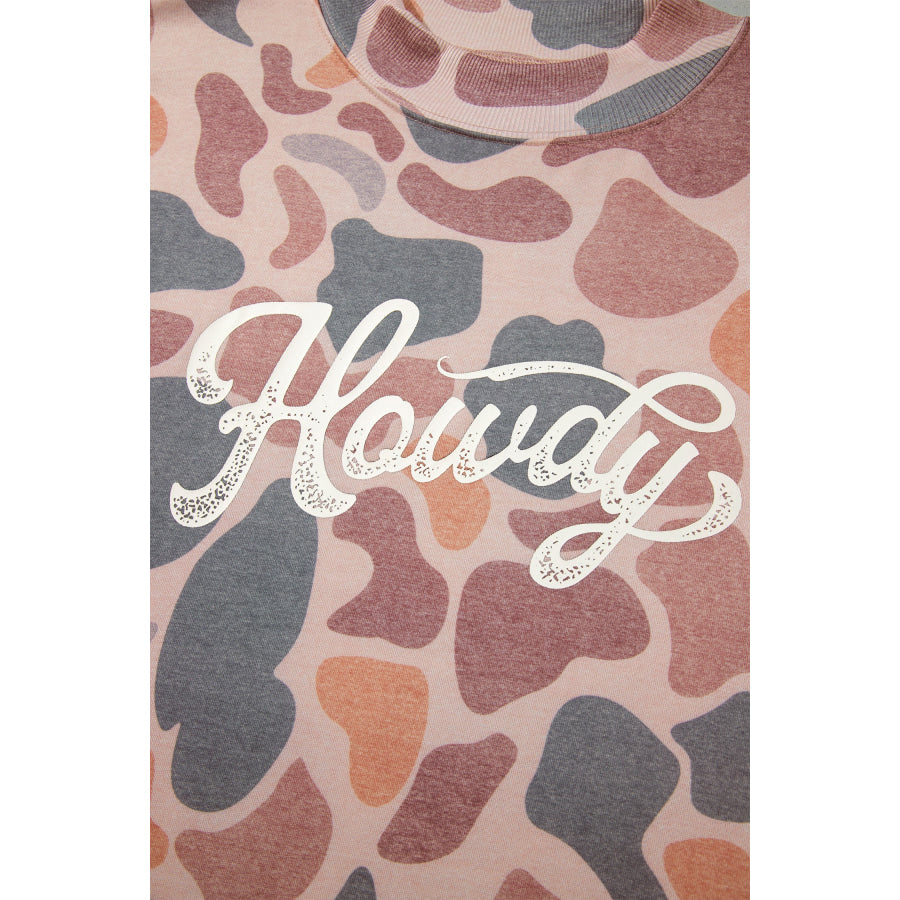 Multicolour Camouflage Western Graphic Plus Size Sweatshirt Size/Plus Sweatshirts & Hoodies