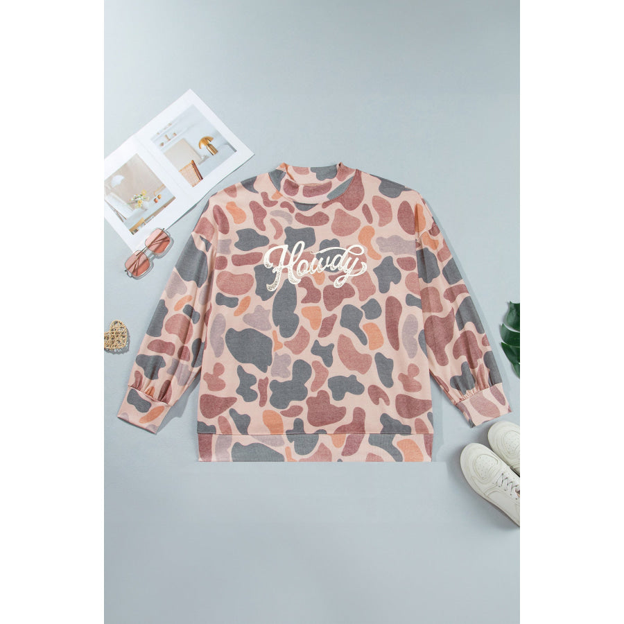 Multicolour Camouflage Western Graphic Plus Size Sweatshirt Size/Plus Sweatshirts & Hoodies