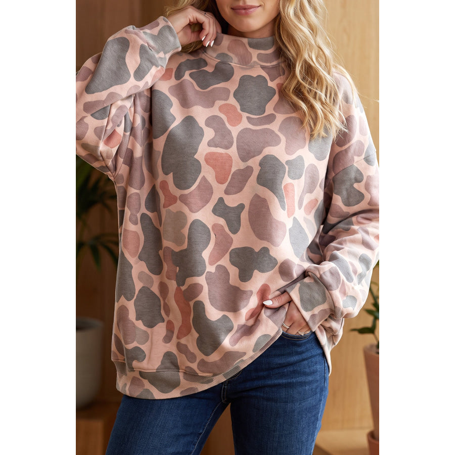 Multicolour Camouflage Western Style Pullover Sweatshirt Multicolour / S Tops/Sweatshirts & Hoodies