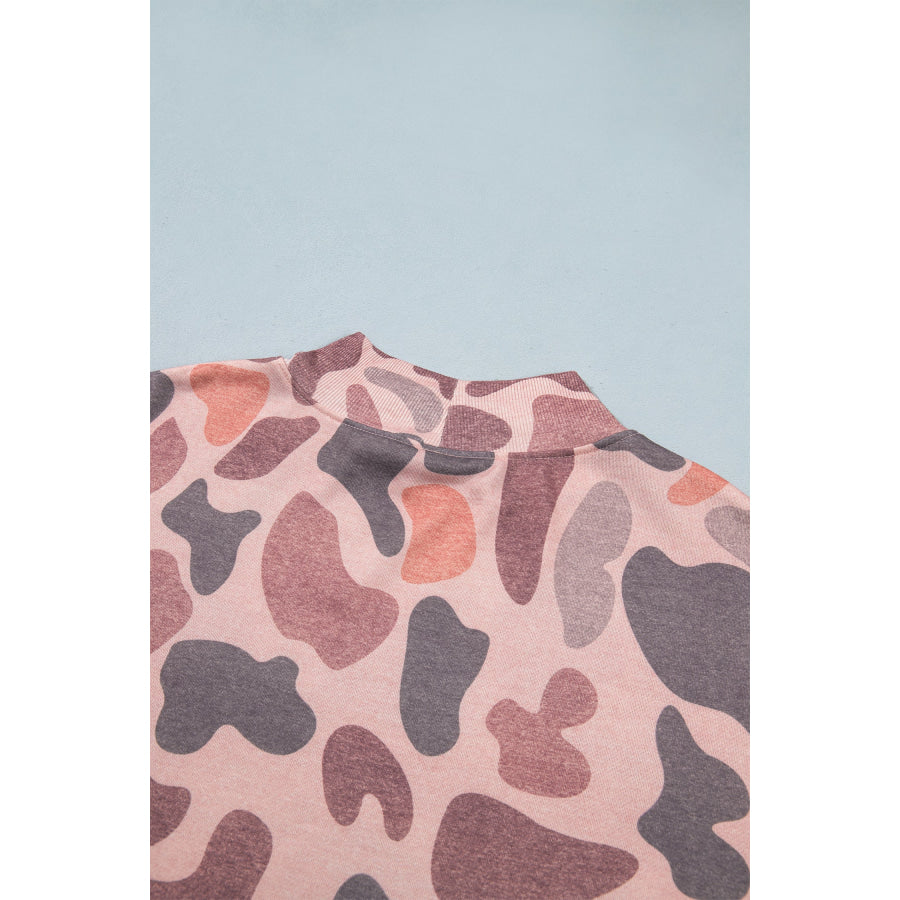 Multicolour Camouflage Western Style Pullover Sweatshirt Tops/Sweatshirts & Hoodies