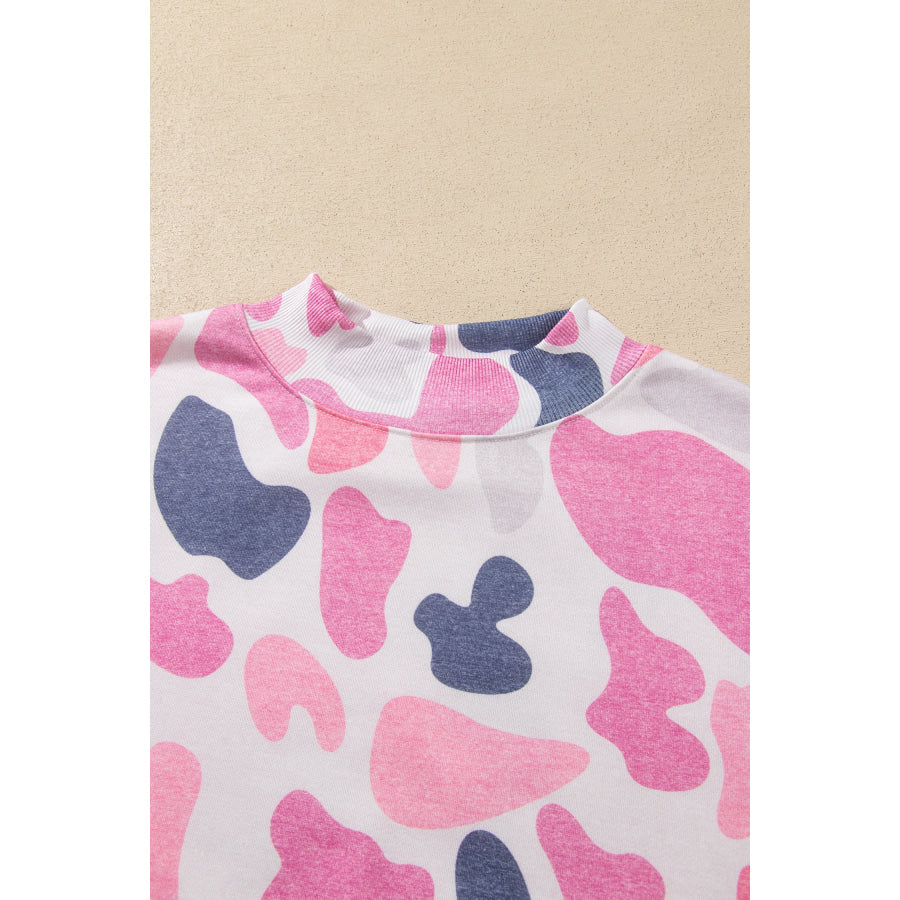 Multicolour Camouflage Western Style Pullover Sweatshirt Tops/Sweatshirts & Hoodies