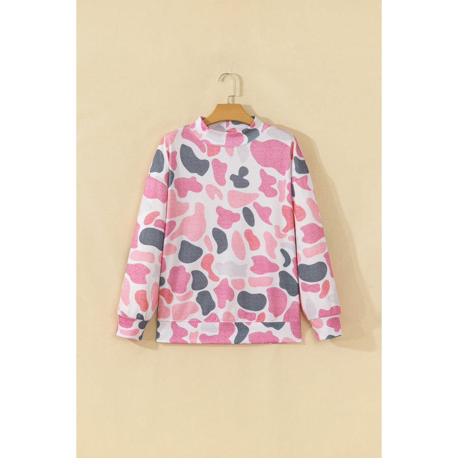 Multicolour Camouflage Western Style Pullover Sweatshirt Tops/Sweatshirts & Hoodies
