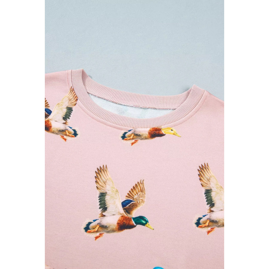 Multicolour Western Print Drop Shoulder Long Sleeve Sweatshirt Apparel and Accessories