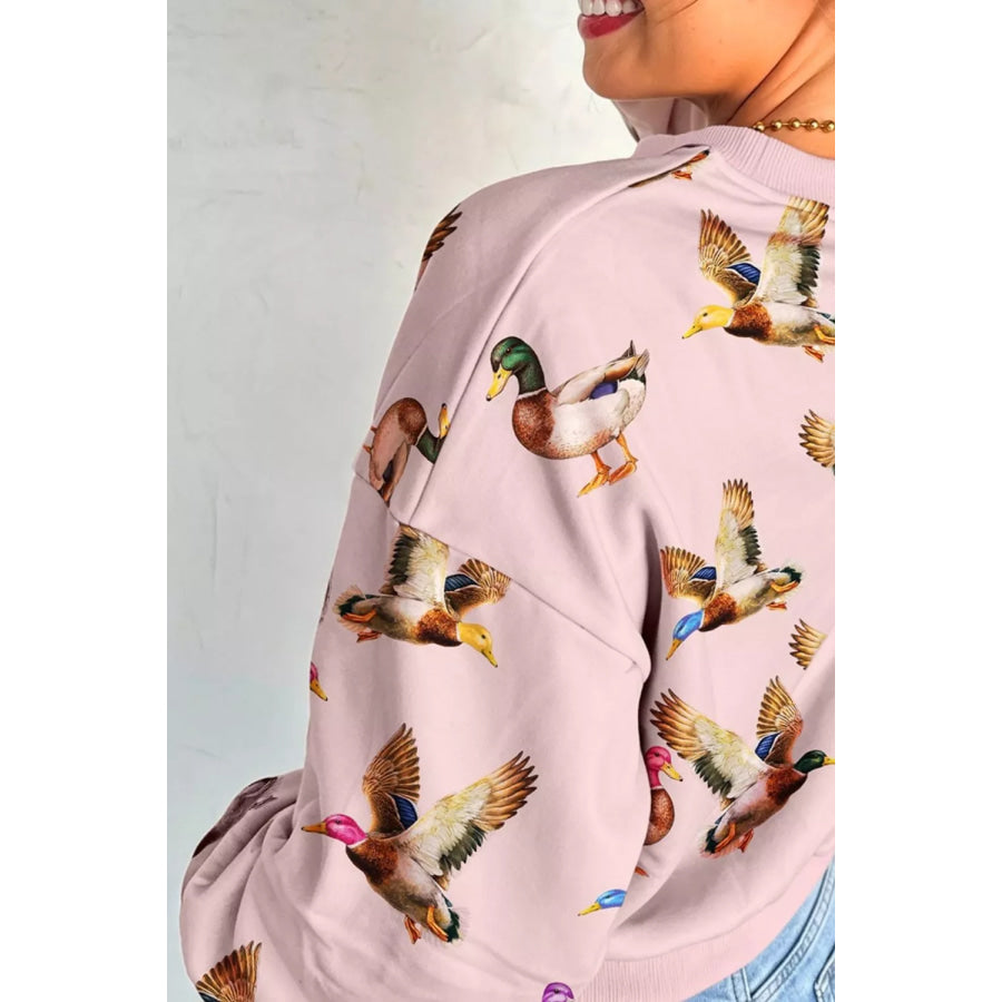 Multicolour Western Print Drop Shoulder Long Sleeve Sweatshirt Apparel and Accessories