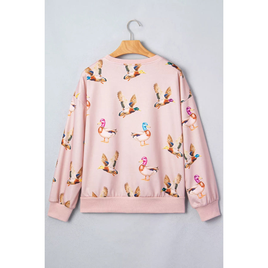 Multicolour Western Print Drop Shoulder Long Sleeve Sweatshirt Apparel and Accessories
