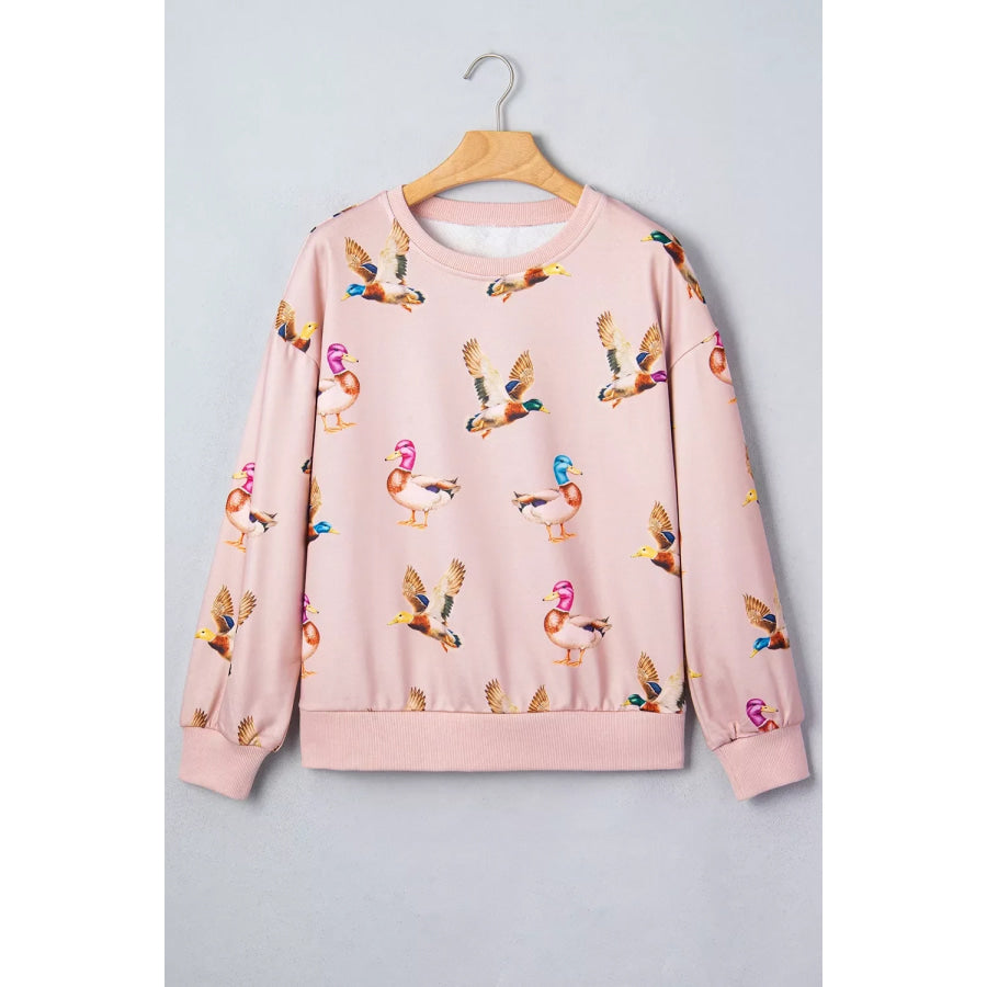Multicolour Western Print Drop Shoulder Long Sleeve Sweatshirt Apparel and Accessories