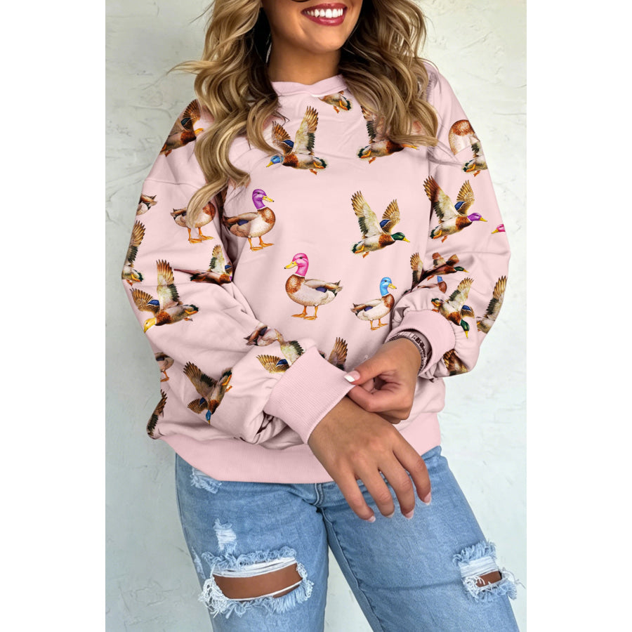 Multicolour Western Print Drop Shoulder Long Sleeve Sweatshirt Multicolour / S / 100% Polyester Tops/Sweatshirts & Hoodies