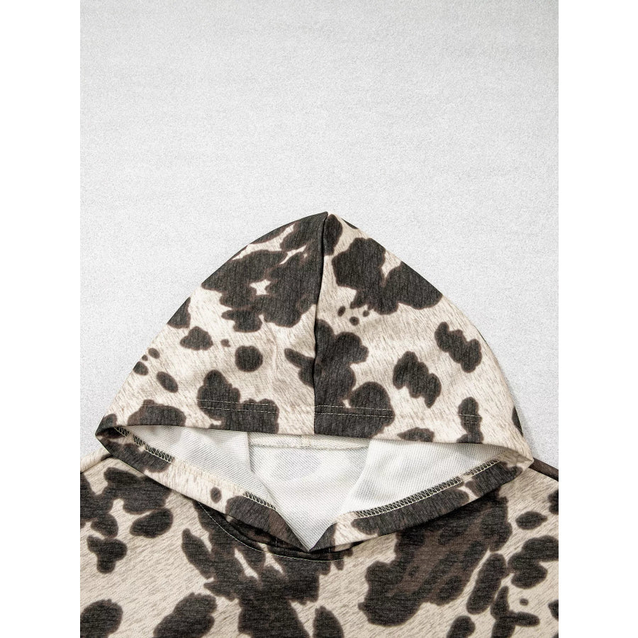 Multicolour Western Print Long Sleeve Pocket Regular Fit Hoodie Apparel and Accessories