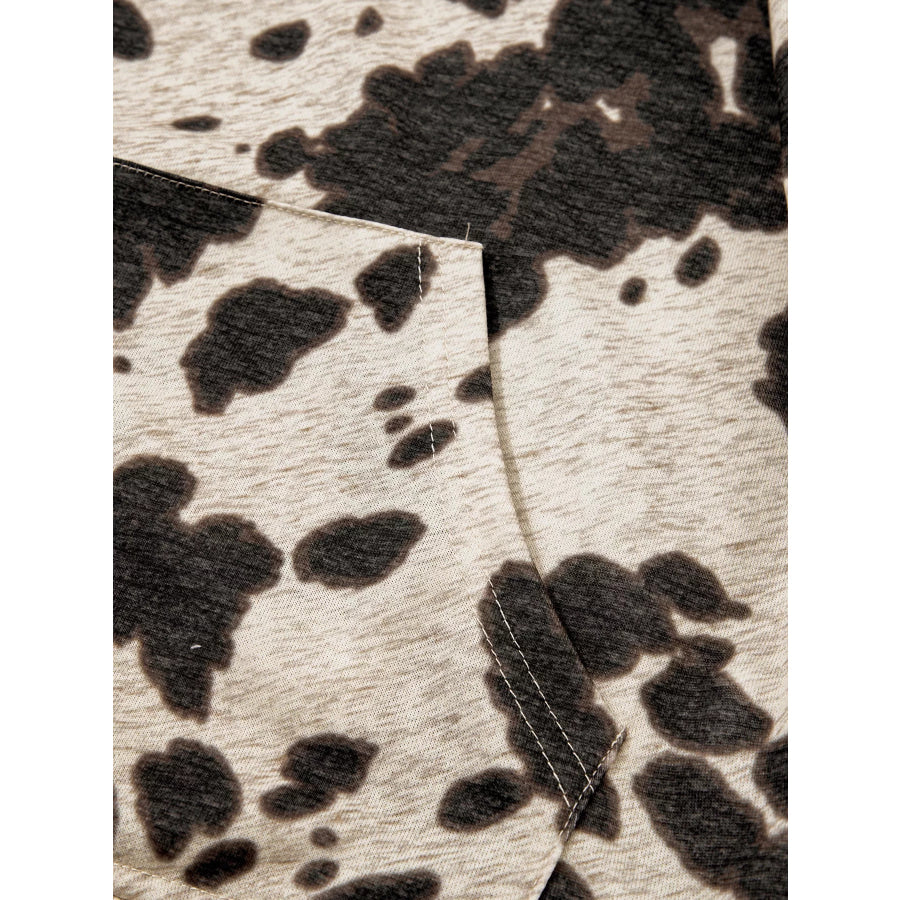 Multicolour Western Print Long Sleeve Pocket Regular Fit Hoodie Apparel and Accessories