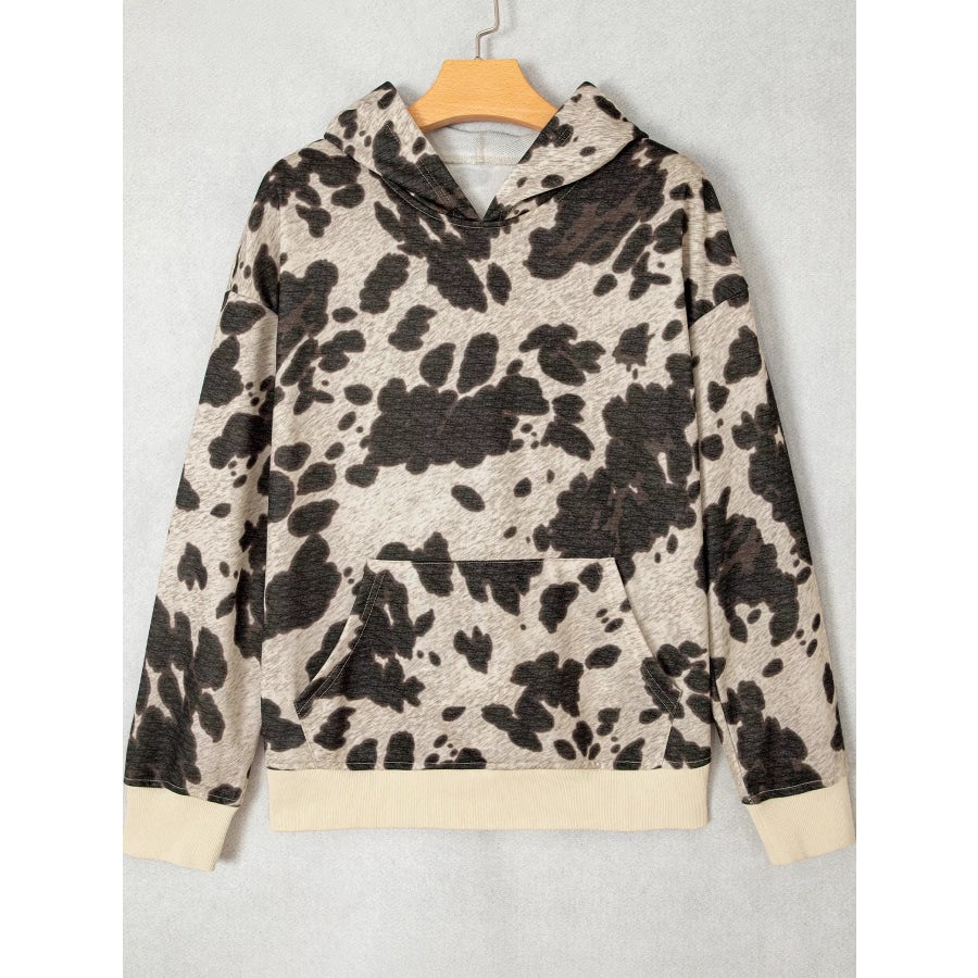 Multicolour Western Print Long Sleeve Pocket Regular Fit Hoodie / S Apparel and Accessories