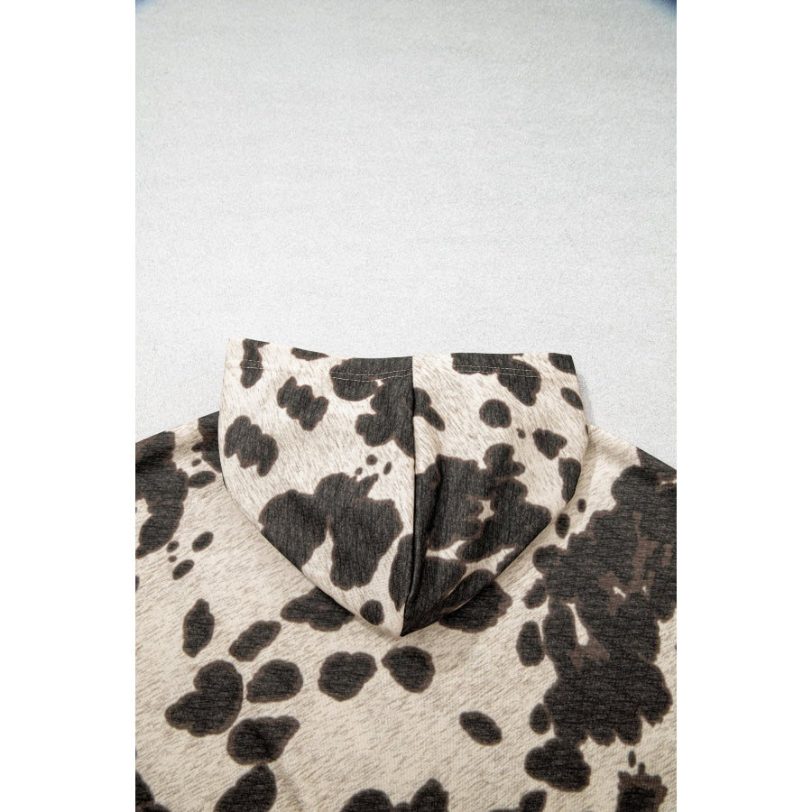 Multicolour Western Print Long Sleeve Pocket Regular Fit Hoodie Tops/Sweatshirts & Hoodies
