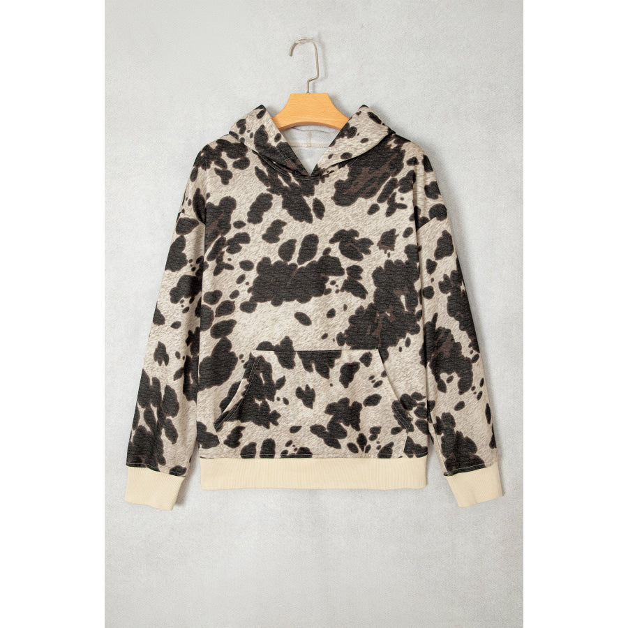 Multicolour Western Print Long Sleeve Pocket Regular Fit Hoodie Tops/Sweatshirts & Hoodies