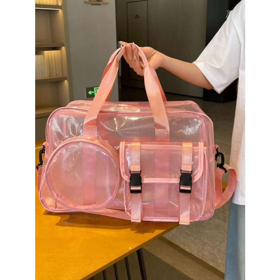 Multiple Pockets PVC Travel Bag Pink / onesize Apparel and Accessories