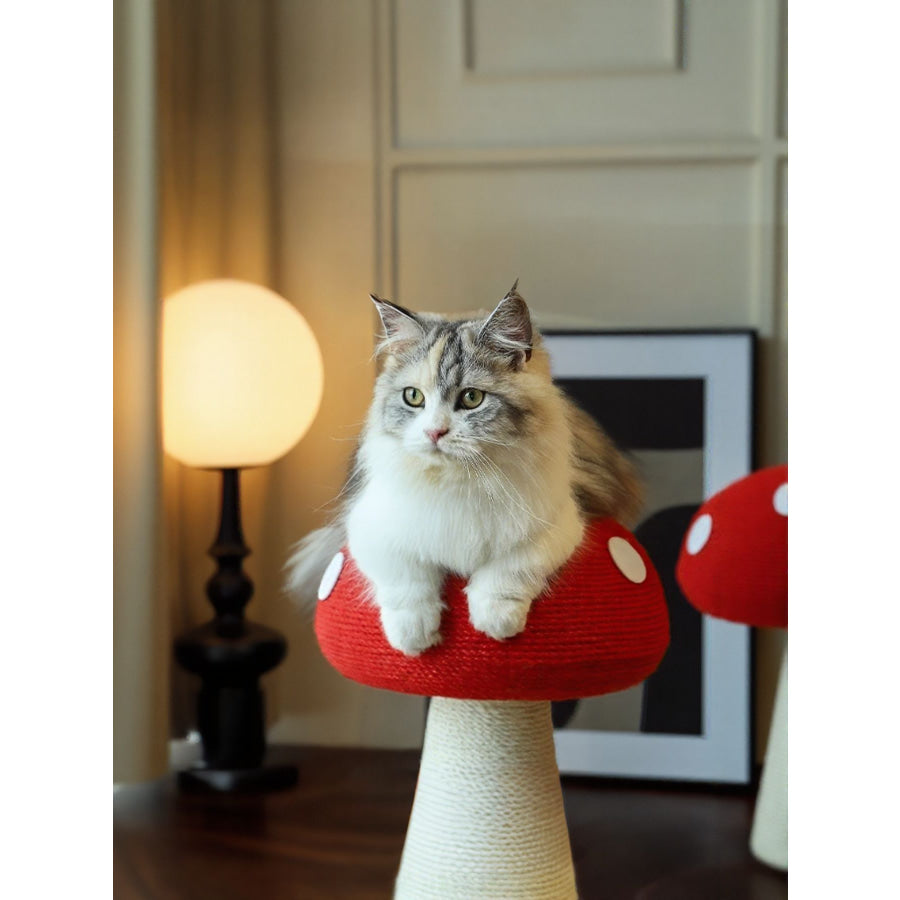 Mushroom-Shaped Cat Scratching Post Hemp Rope Style / One Size Apparel and Accessories