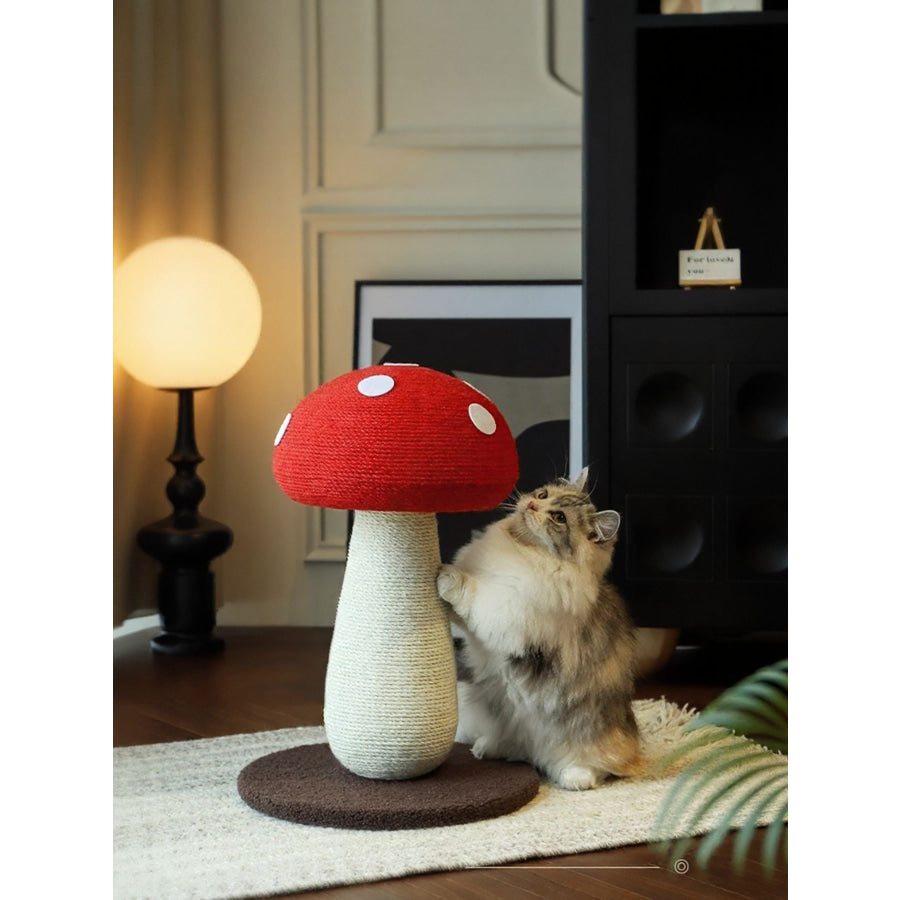 Mushroom-Shaped Cat Scratching Post Hemp Rope Style / One Size Apparel and Accessories