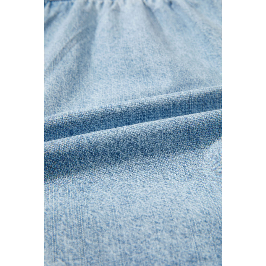Myosotis Frayed Edge Casual Denim Shorts Bottoms/Denim Shorts