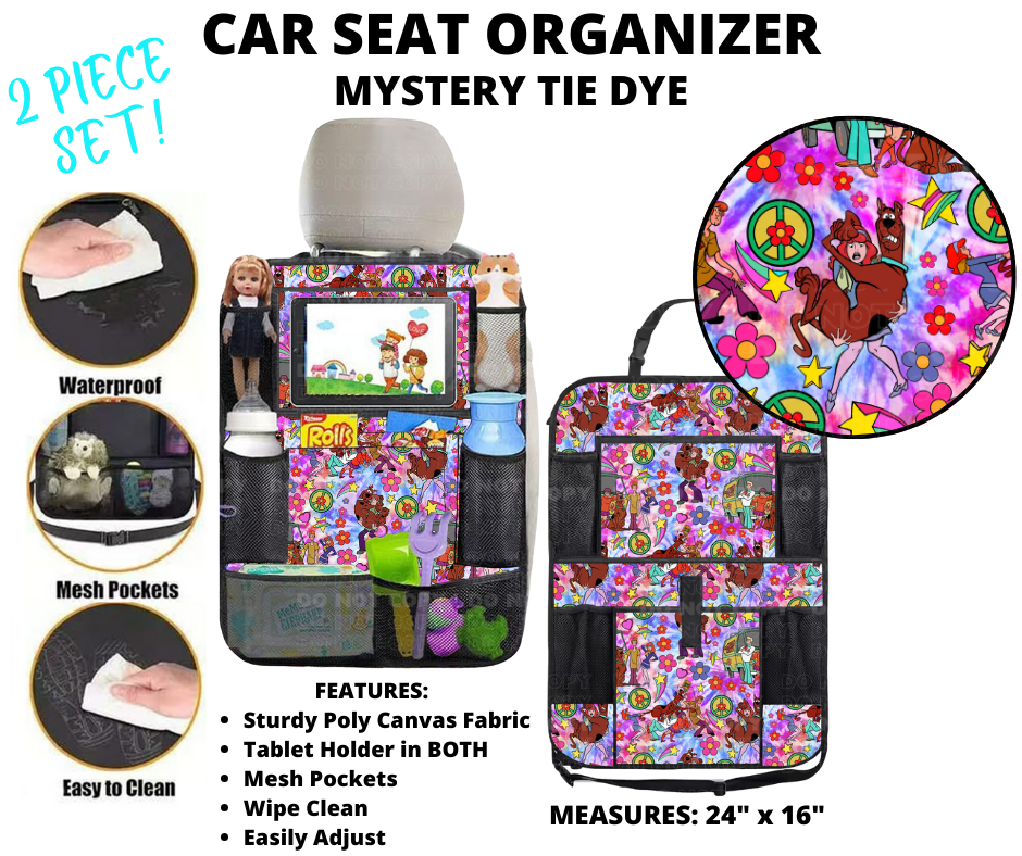 Preorder Custom 2-Piece Car Seat Organisers - Closes 2 Jan - ETA mid Apr 2025