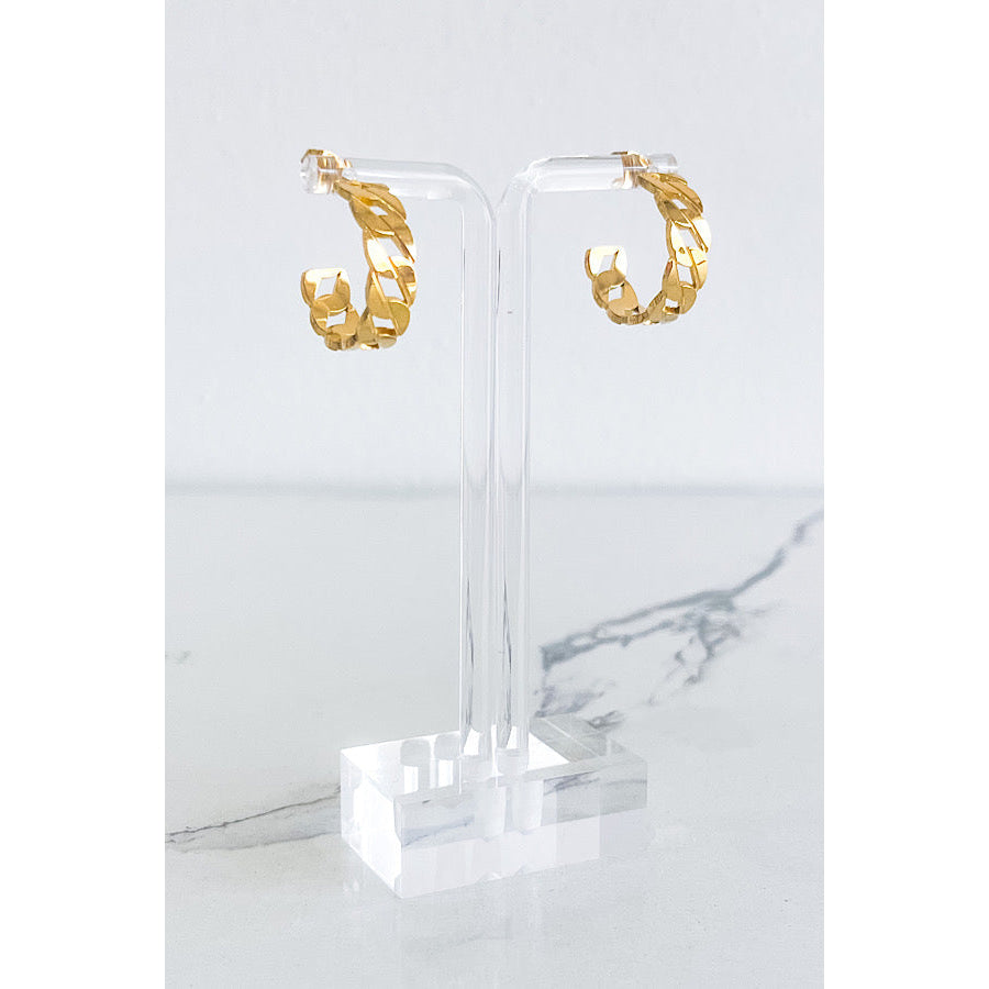 Natural Elements Gold Chain Earrings WS 630 Jewelry