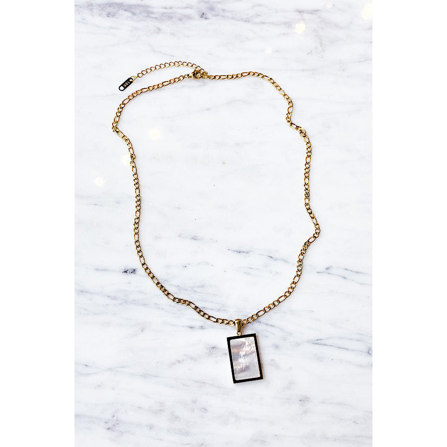 Natural Elements Ivory Square Pendant Necklace WS 630 Jewelry