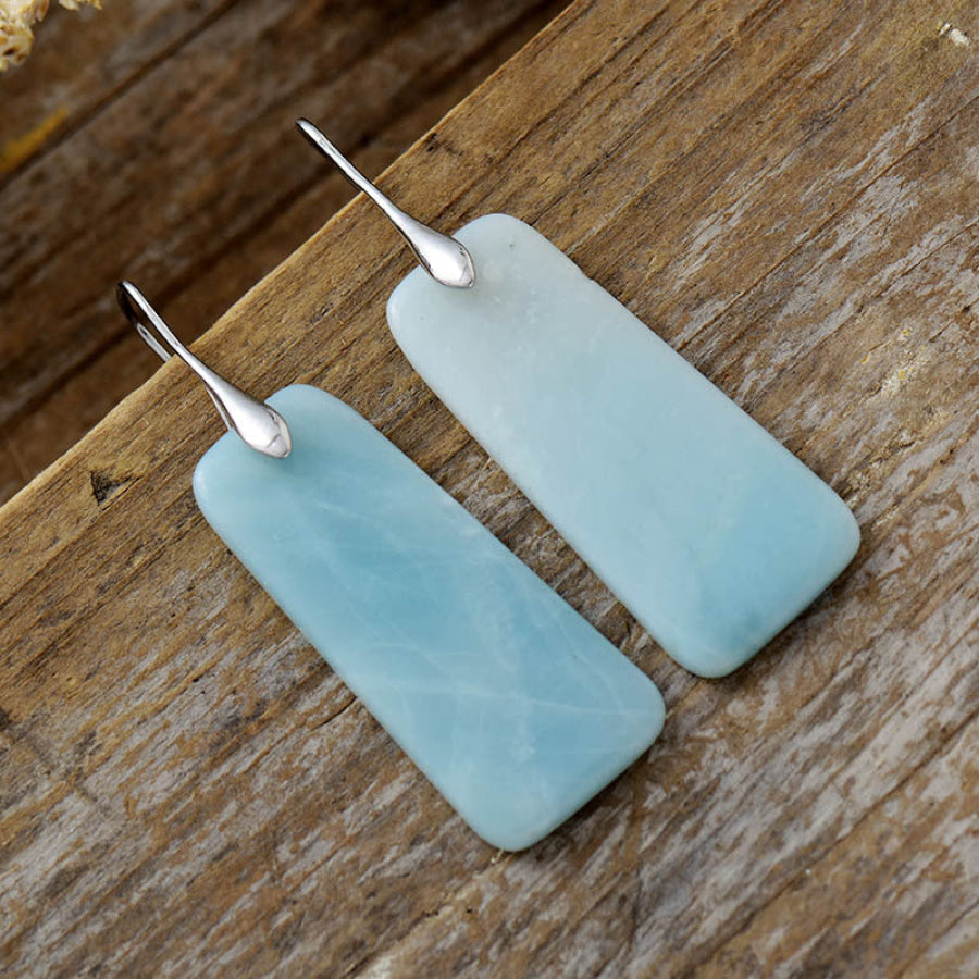 Natural Stone Geometric Shape Earrings Apparel and Accessories