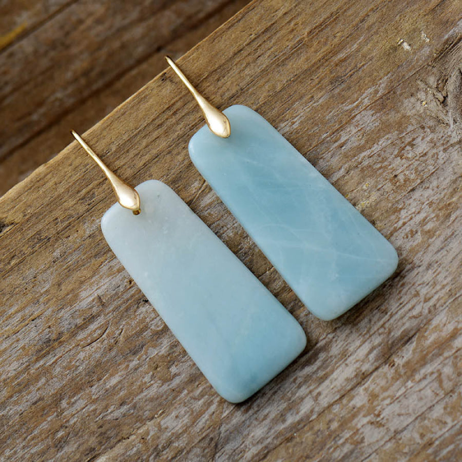 Natural Stone Geometric Shape Earrings Apparel and Accessories