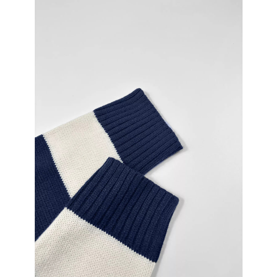 Nautical Striped Round Neck Sweater Apparel and Accessories