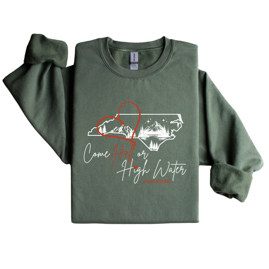 NC Strong Graphic Sweatshirt S / Military Green Graphic Sweatshirt