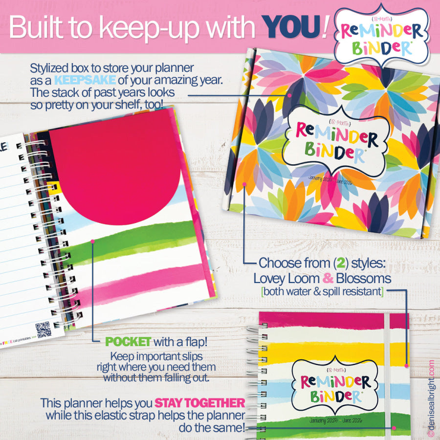 NEW! Dream Gift Planner Bundle | 2025-26 Reminder Binder® Planner | [2] Planner Pads &amp; Pocket Notebook Canal