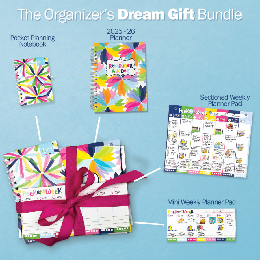 NEW! Dream Gift Planner Bundle | 2025-26 Reminder Binder® Planner | [2] Planner Pads &amp; Pocket Notebook Canal