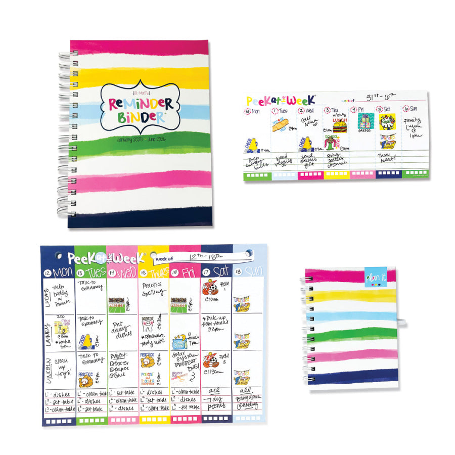 NEW! Dream Gift Planner Bundle | 2025-26 Reminder Binder® Planner | [2] Planner Pads &amp; Pocket Notebook Simply Brilliant Canal