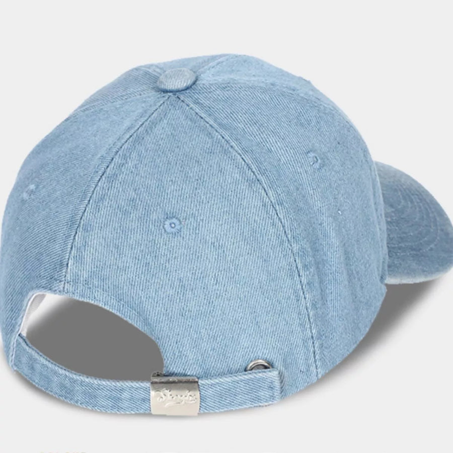 New York City Embroidered Denim Baseball Cap Apparel and Accessories