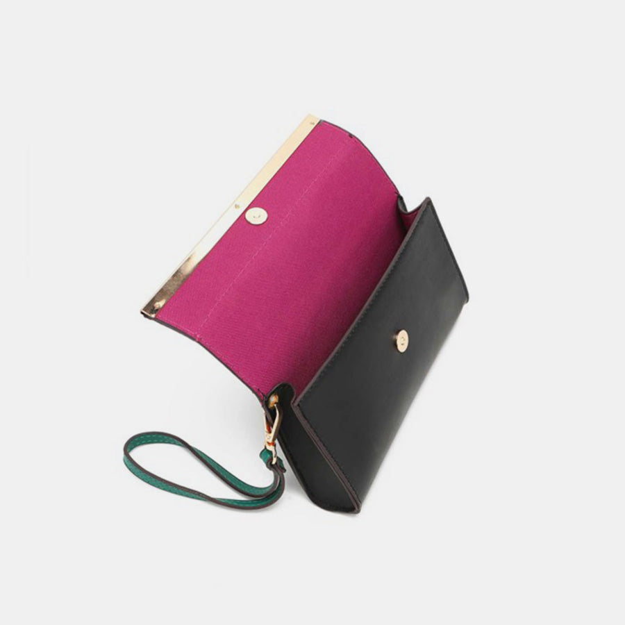 Nicole Lee USA 3 - Piece Color Block Handbag Set MUSTARD CHOCO / One Size Apparel and Accessories